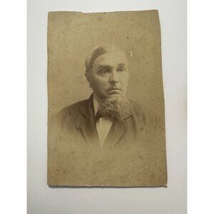 Antique Photo Of An Older Gentleman, Portrait,  Large Goatee, Collectible Card